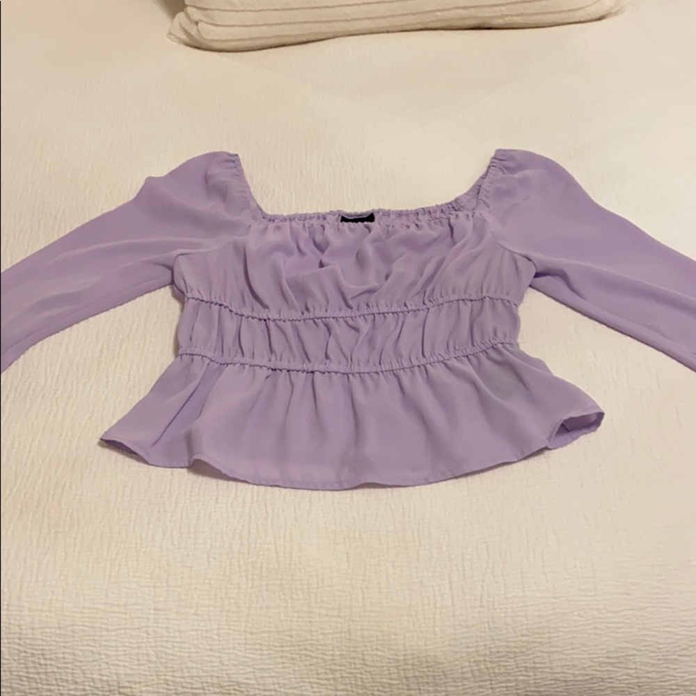 Who What Wear Lavender Crop top
